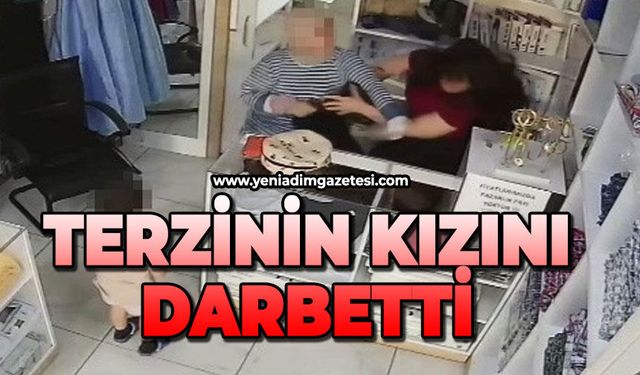 Ücret konusunda tartıştığı terzinin kızını darbetti