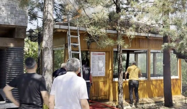 Tesiste çıkan yangın ormana sıçramadan söndürüldü