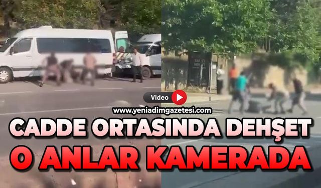 Cadde ortasında dehşet anları: O anlar kamerada