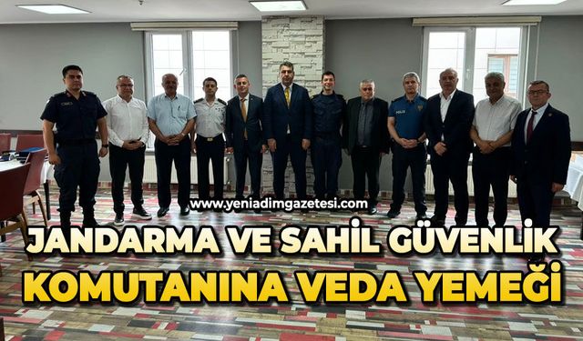 Jandarma ve Sahil Güvenlik Komutanına veda yemeği