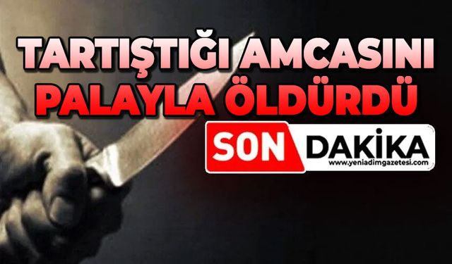 Tartıştığı amcasını palayla öldürdü