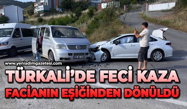 Türkali'de feci kaza: Facianın eşiğinden dönüldü