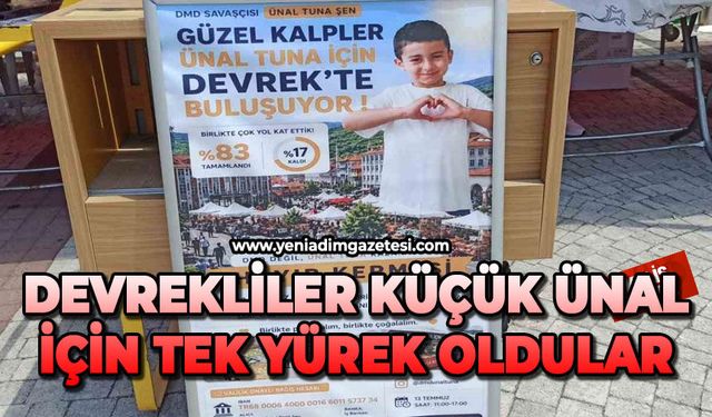 Devrekliler küçük Ünal için tek yürek oldular