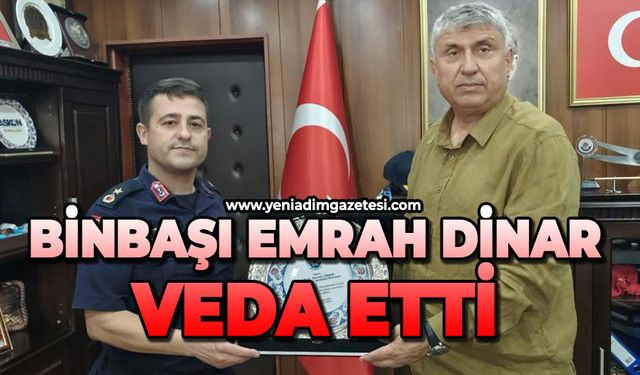 Binbaşı Emrah Dinar veda etti