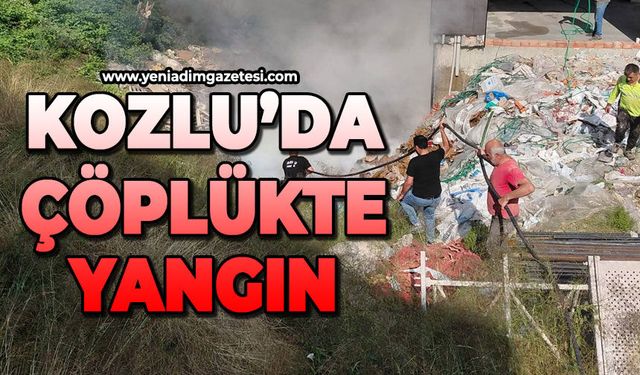 Kozlu'da çöplükte yangın
