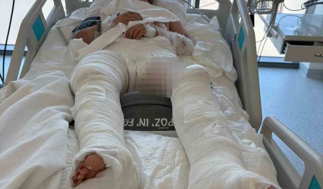 Genç kıza çarpıp üzerinden geçti!