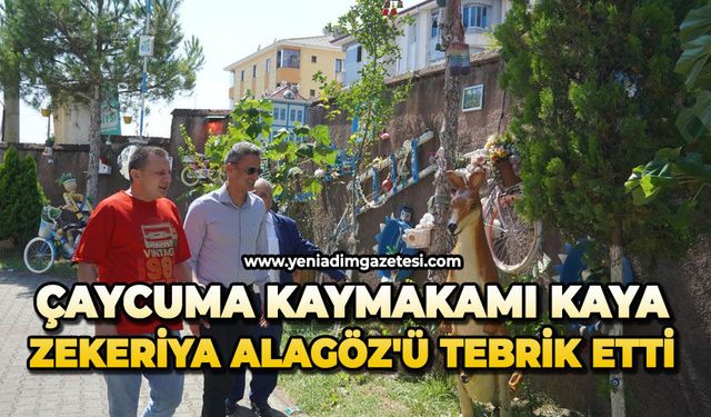 Çaycuma Kaymakamı Kaya, Zekeriya Alagöz'ü tebrik etti