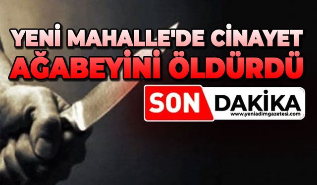 Yeni Mahalle'de cinayet: Ağabeyini bıçaklayarak öldürdü
