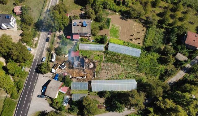 Ahırda çıkan yangında 9 büyükbaş telef oldu