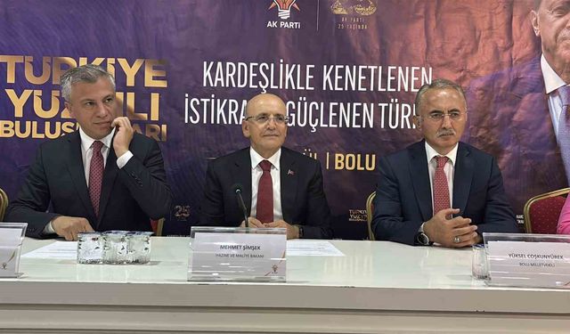 Bakan Şimşek Bolu'da iş dünyası ve teşkilatla buluştu