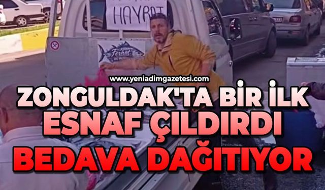 Zonguldak'ta bir ilk: Esnaf çıldırdı bedava dağıtıyor