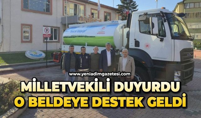 Milletvekili duyurdu, o beldeye destek geldi
