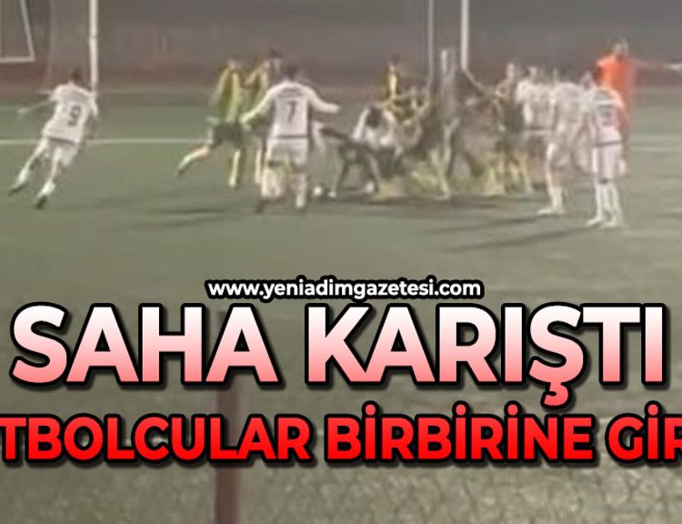 Saha karıştı: Yumruklar havada uçuştu