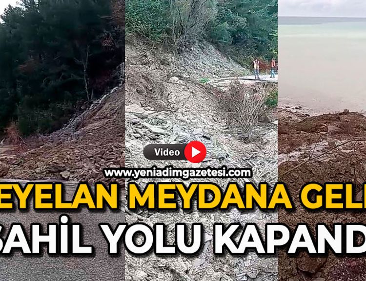 Heyelan meydana geldi: Sahil yolu kapandı