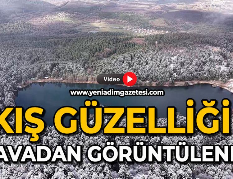 Kış güzelliği havadan görüntülendi