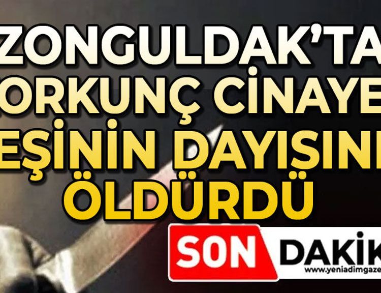 Eşinin dayısını öldürdü