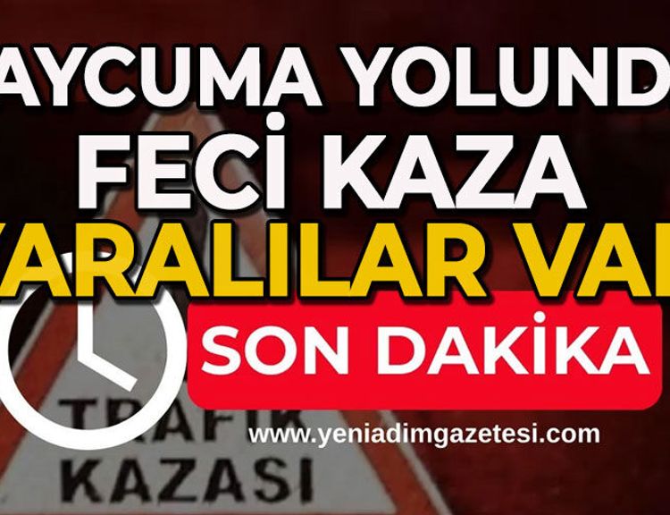 Çaycuma'da otomobil önce araca, ardından yön direğine çarptı: 2 yaralı