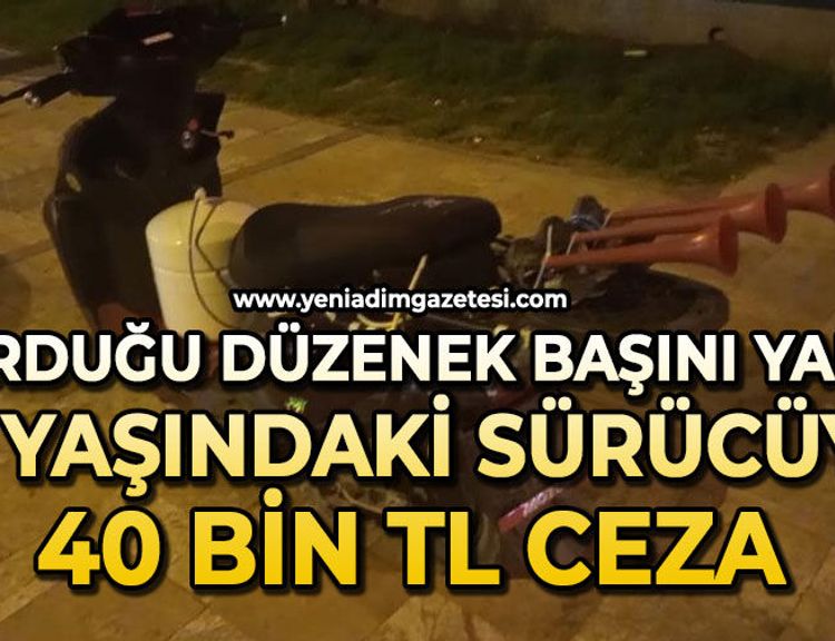 Kurduğu düzenek başını yaktı, 14 yaşındaki sürücüye 40 bin TL ceza