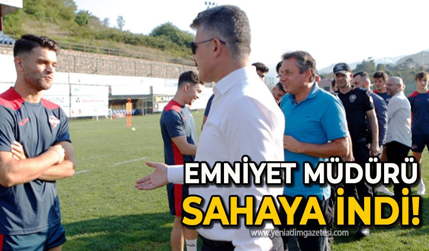 Zonguldak Kömürspor maçı öncesi 1461 Trabzon'a büyük destek: Emniyet müdürü sahaya indi!
