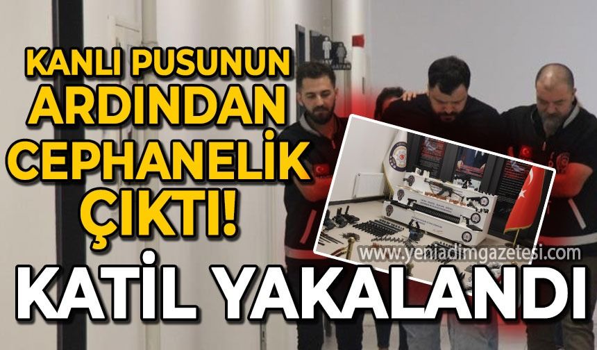 Kanlı pusunun ardından cephanelik çıktı: Katil yakalandı!