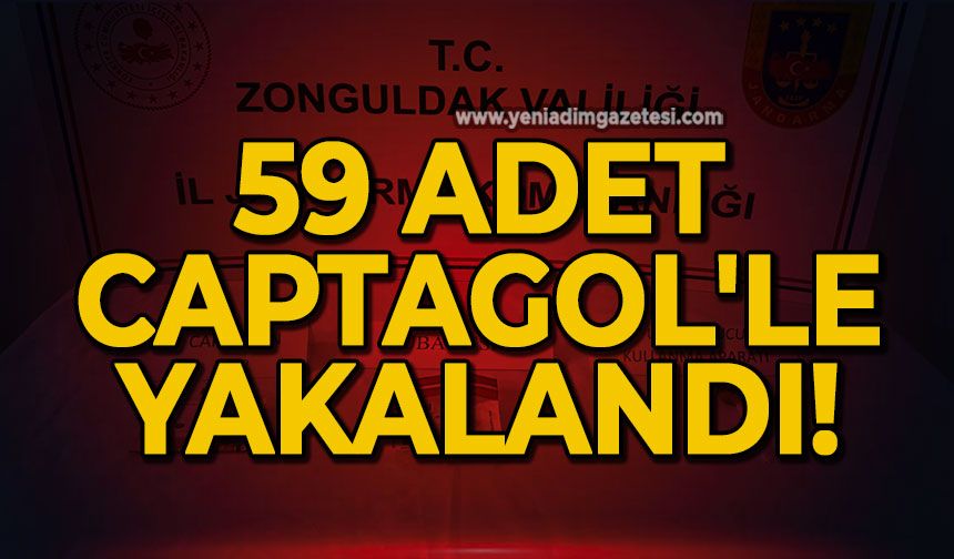 59 adet Captagol'le yakalandı!