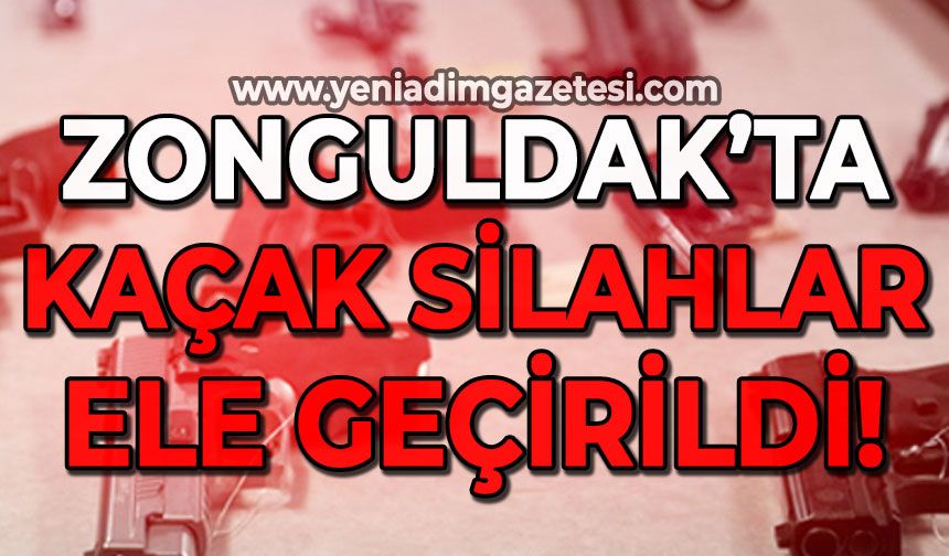 Zonguldak'ta kaçak silah ele geçirildi