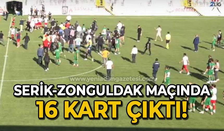 Serik Belediyespor - Zonguldak maçında 16 kart çıktı