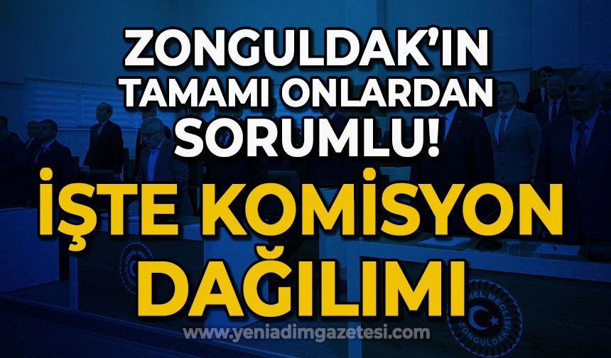 Zonguldak'ın tamamı onlardan sorumlu: İşte komisyon dağılımı
