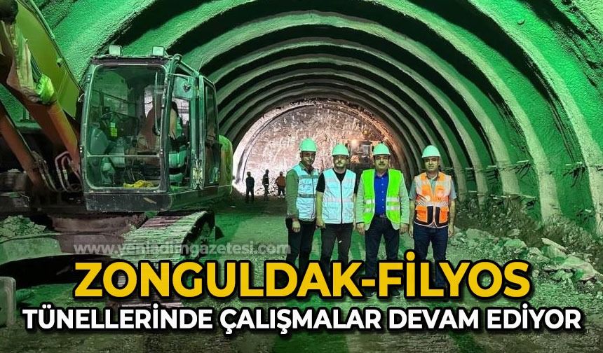 Zonguldak-Filyos tünellerinde çalışmalar devam ediyor