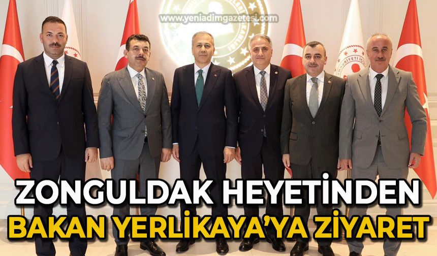 Zonguldak heyeti İçişleri Bakanı Ali Yerlikaya'yı makamında ziyaret etti
