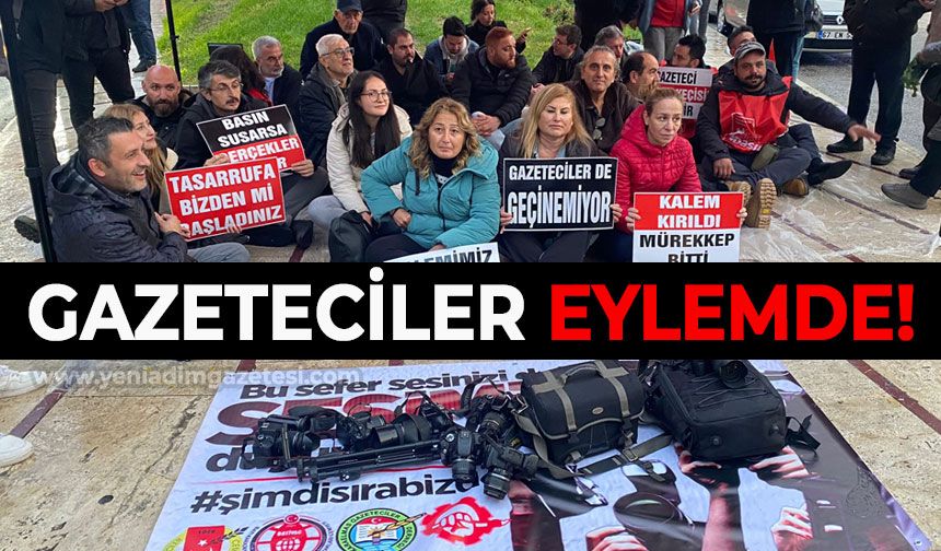 Madenci Anıtı'nda eylem: Gazeteciler haklarını aradı