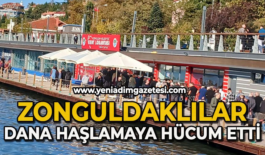 Zonguldaklılar dana haşlamaya hücum etti