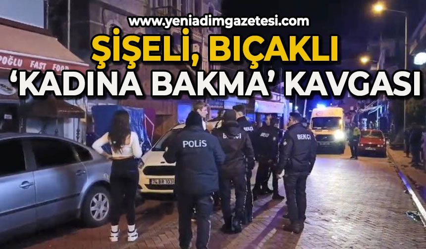 Şişeli, bıçaklı "kadına bakma" kavgası: 2 yaralı