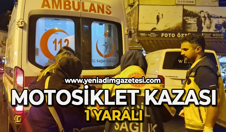 Motosiklet kazası: 1 yaralı