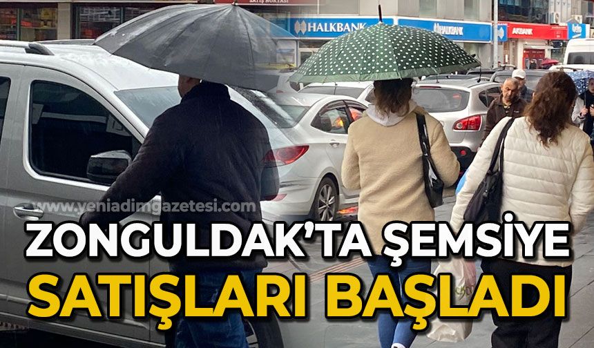 Zonguldak'ta şemsiye satışları başladı