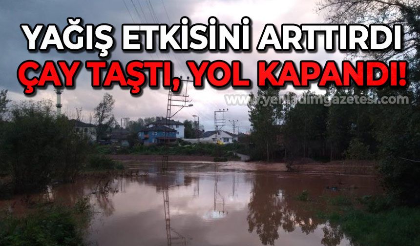 Yağış etkisini arttırdı, çay taştı: 7 köyün yolu ulaşıma kapandı