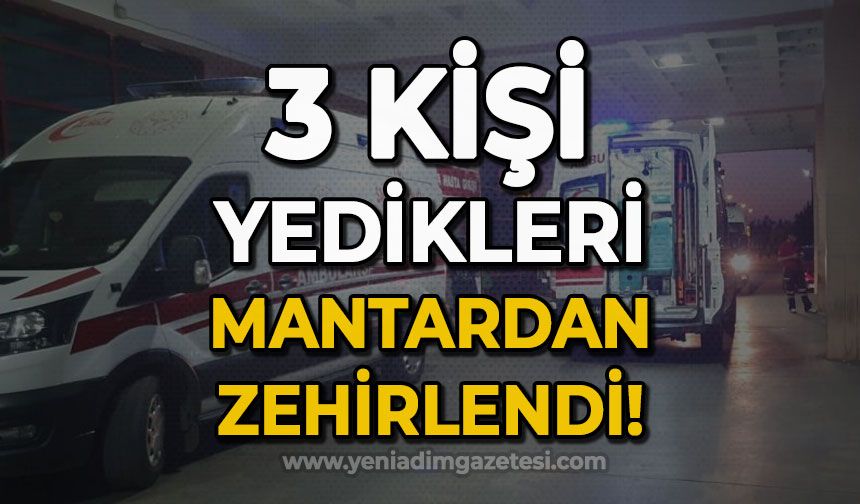 3 kişi yedikleri mantardan zehirlendi