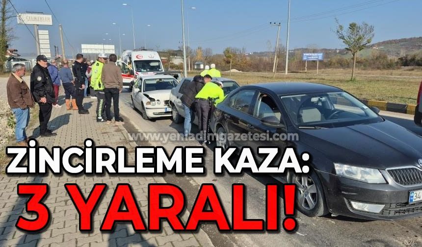 Zincirleme kaza: 3 yaralı