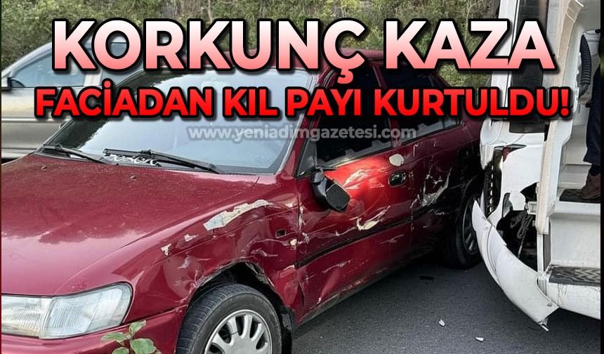 Korkunç kaza: Faciadan kıl payı kurtuldular