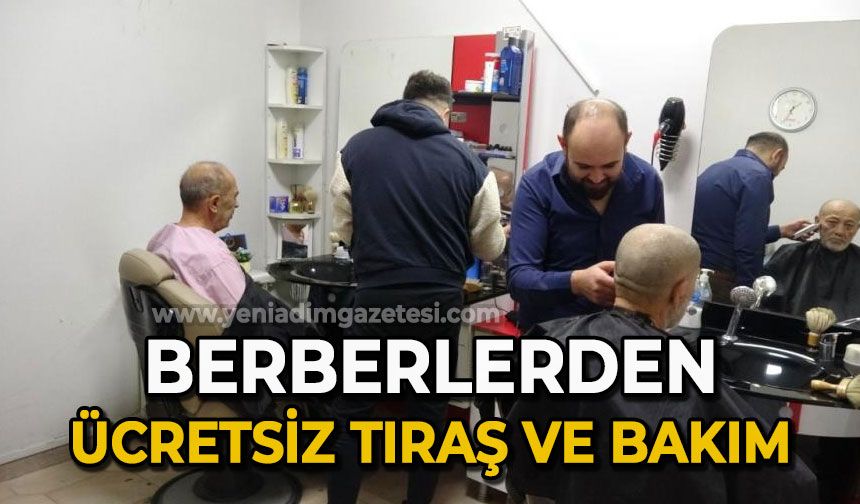 Kuaför ve berberlerden yaşlılara ücretsiz tıraş ve bakım