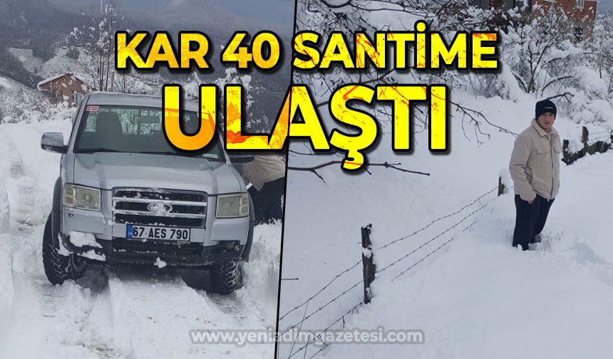 Kar 40 santime ulaştı