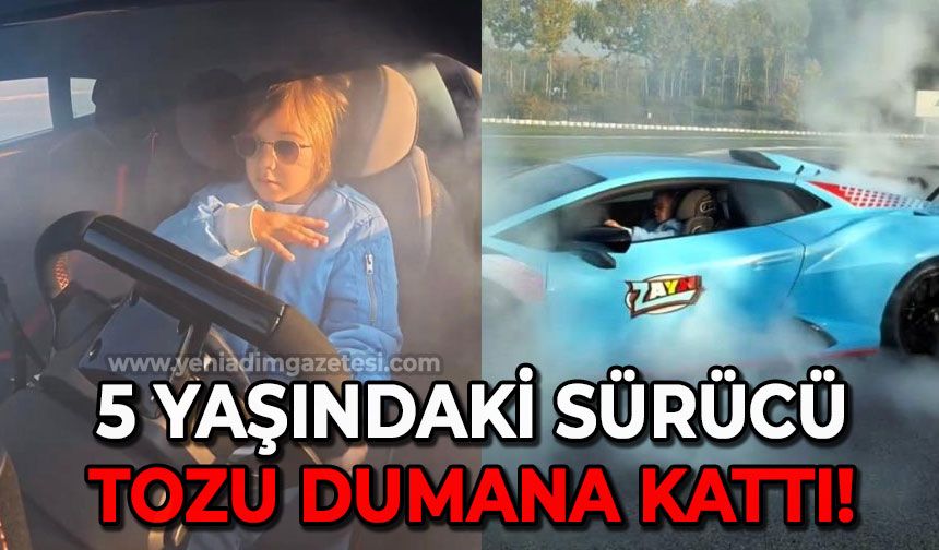 5 yaşındaki sürücü Zayn, otomobiliyle tozu dumana kattı!