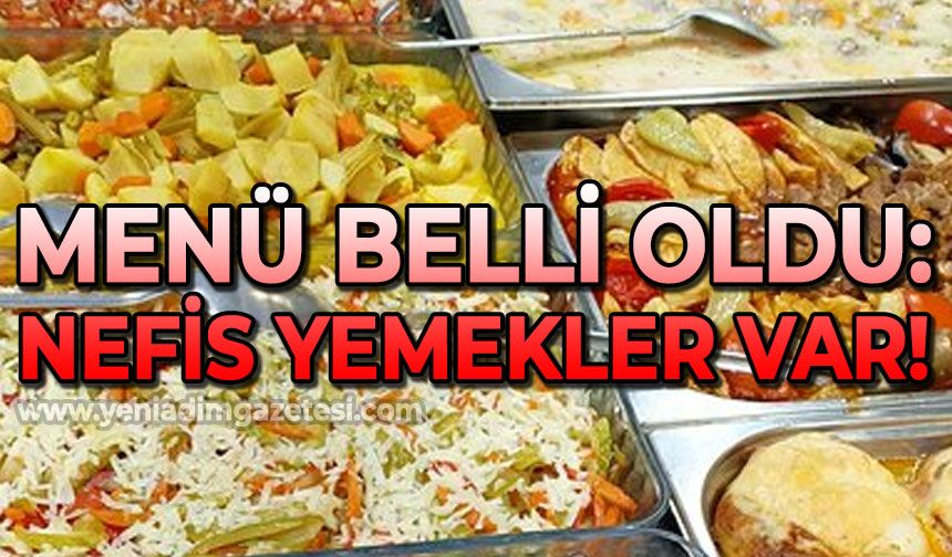 Kent Lokantasında menü belli oldu