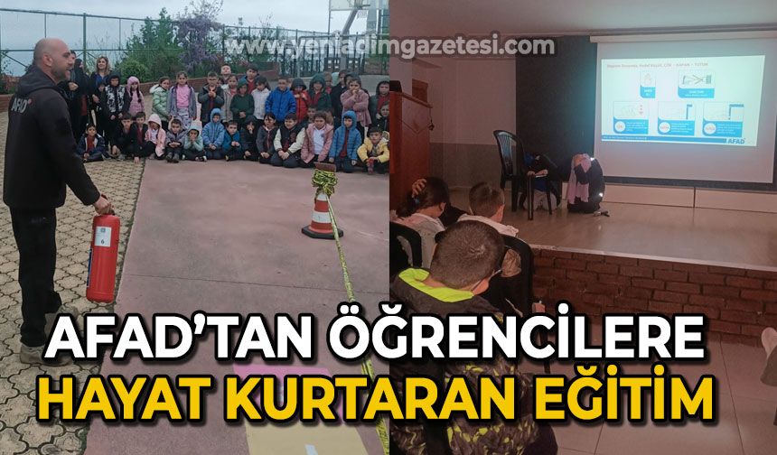 AFAD'tan öğrencilere hayat kurtaran eğitim: Dikkatle dinlediler