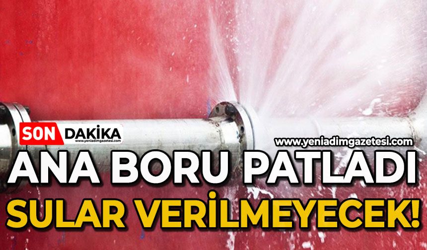 Yol çalışması sırasında boru patladı: Sular bir süre akmayacak