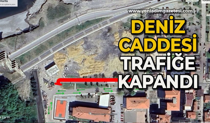 Deniz Caddesi trafiğe kapandı