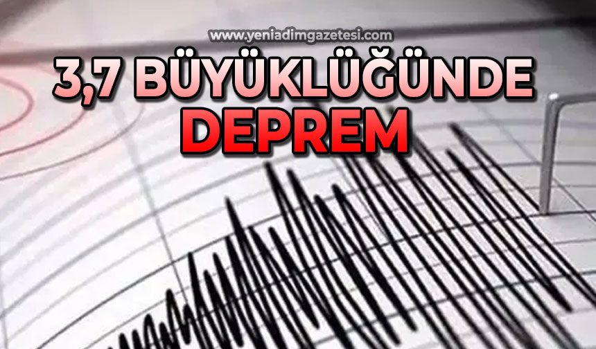 3.7 büyüklüğünde deprem