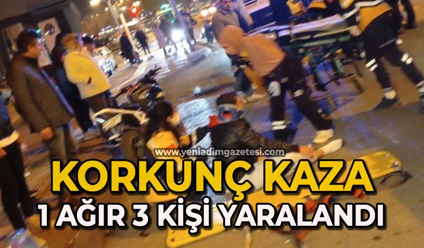 Korkunç kaza: 1’i ağır 3 yaralı