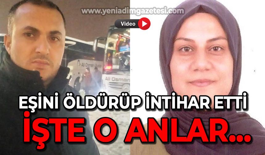 Eşini öldürüp, aynı tabancayla intihar etmişti: Dehşet görüntüleri ortaya çıktı