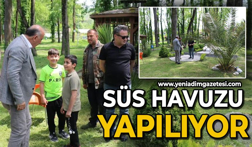 Süs havuzu yapılıyor